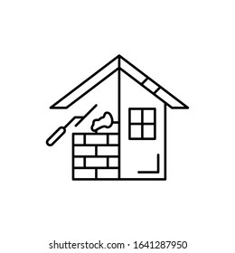 Construction, house icon. Simple line, outline vector elements of construction tool icons for ui and ux, website or mobile application