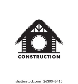 Construction house logo design vector