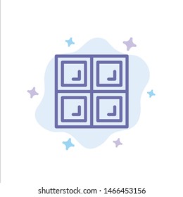 Construction, House, Window Blue Icon on Abstract Cloud Background. Vector Icon Template background