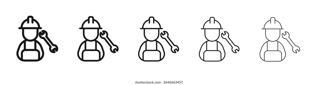 Icono de la construcción signo de Vector blanco y negro
