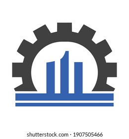 Construction icon Building logo Concept creative symbol minimalist abstract  vector illustration
