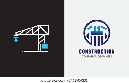 Construction icon, building icon, real-estate property house business logo vector concept 