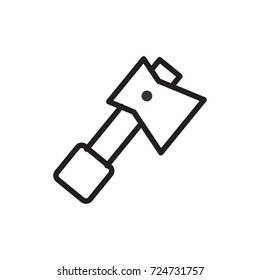 Construction icon flat design logo illustration