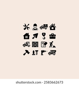 
Construction icon flat vector design.