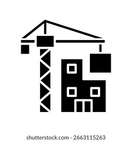 Construction Icon Glyph Vector Illustration
