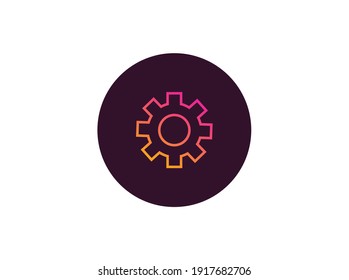 Construction Icon Gradient Gear 2