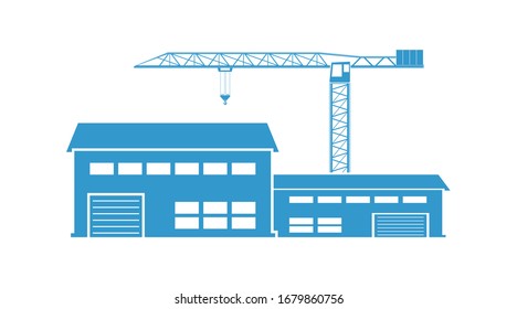 Icono de construcción aislado en segundo plano. Ilustración vectorial.