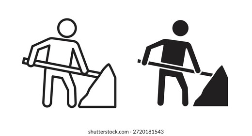 Konstruktionssymbol im Liniendesign. Einfacher Symbolvektor