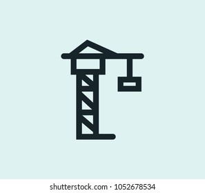 Construction icon line isolated on clean background. Construction icon concept drawing icon line in modern style. Vector illustration for your web site mobile logo app UI design.