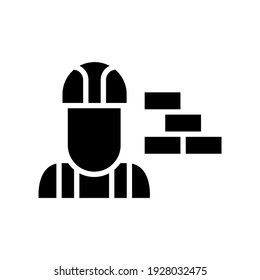 icono de construcción o logotipo símbolo de señalización aislado ilustración vectorial - iconos vectoriales de estilo negro de alta calidad
