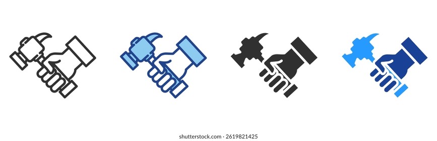 Construction Icon Multiple Style Vector Collection