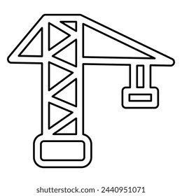 Estilo de esquema de icono de construcción. Icono de trazo