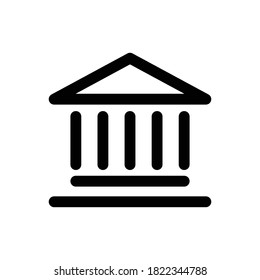 Baugewerbe (Baugewerbe) Symbol-Umriss-Vektorgrafik. einzeln auf weißem Hintergrund