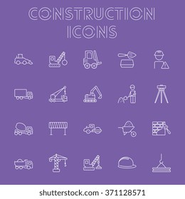 Construction icon set.