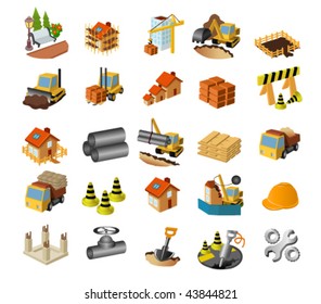 Construction icon set