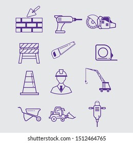 Construction Icon Set Can change color