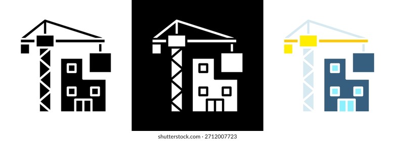 Conjunto de iconos de construcción Ilustración vectorial de glifo