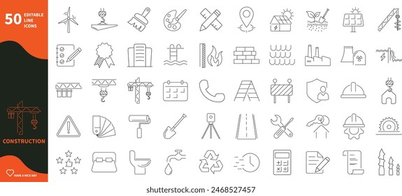 Construction icon. Set of icons for cranes, construction, work, labor safety,...