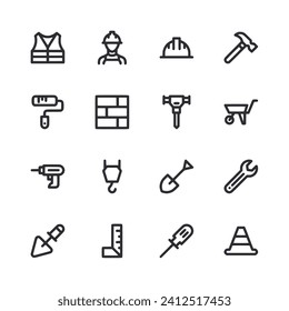 Icono de construcción aislado en blanco