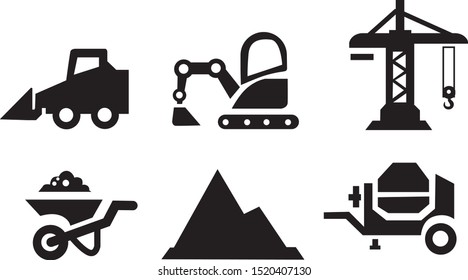 Construction icon set vector illustration