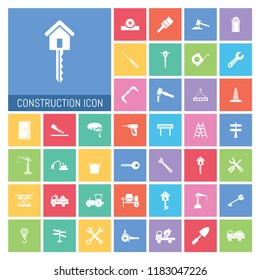 Construction icon Set. Very Useful Construction icon Set Simple illustration. Icons Useful For Web, Mobile, Software & Apps. Eps-10.