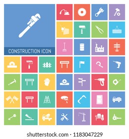 Construction icon Set. Very Useful Construction icon Set Simple illustration. Icons Useful For Web, Mobile, Software & Apps. Eps-10.