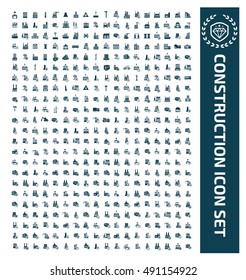 Construction icon set,clean vector