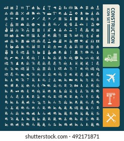 Construction icon set,clean vector