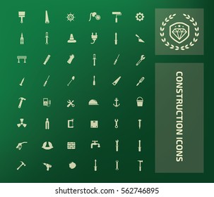 Construction icon set,clean vector