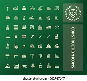 Construction icon set,clean vector