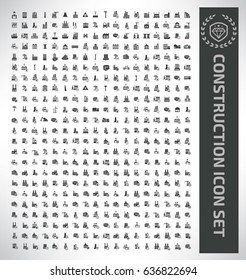 Construction icon set,clean vector