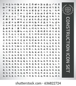 Construction icon set,clean vector