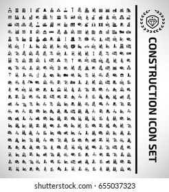 Construction icon set,clean vector