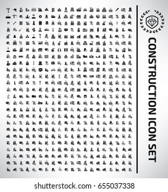 Construction icon set,clean vector