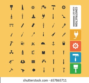 Construction icon set,clean vector