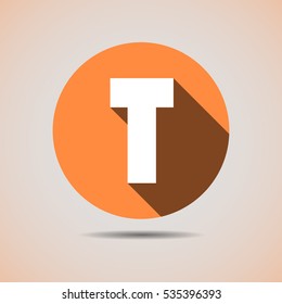 Construction icon of the silhouette of bolt in orange background