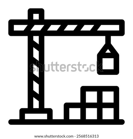 Construction icon with simple and line style