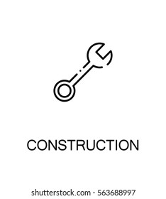 Construction icon. Single high quality outline symbol for web design or mobile app. Thin line sign for design logo. Black outline pictogram on white background