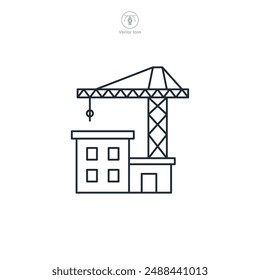 Construction Icon symbol vector illustration isolated on white background