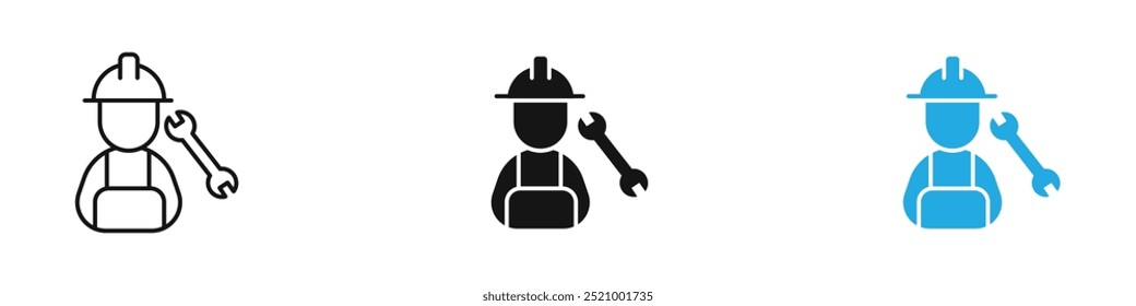Ilustração da linha fina do ícone de construção