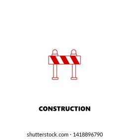 construction icon. construction vector design. sign design. red color