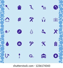 construction icon. construction vector icons set hotel building, wrench screwdriver, hand house and hydraulic energy
