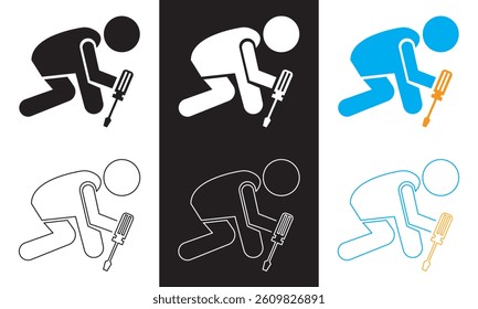 Construction icon.  Vector illustration. isolated on white and black background. EPS 10