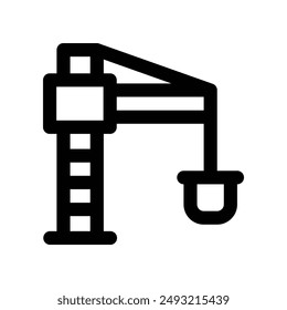 Konstruktionssymbol. Vektorgrafik-Liniensymbol für Website, Handy, Präsentation und Logo-Design.