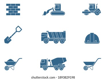 Construction Icons, building concept vecto illustration.