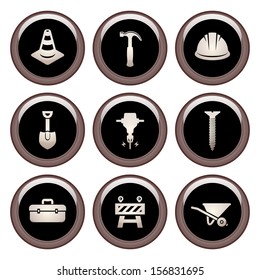 Construction Icons Copper Icon Set
