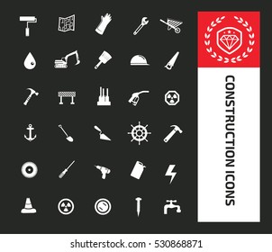 Construction icons design, clean vector