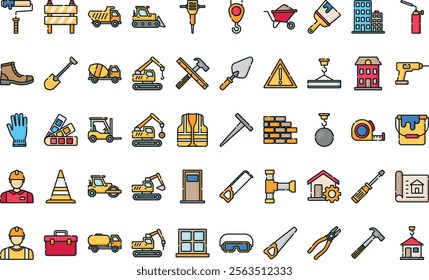 Construction icons High-Quality Vector Icons Collection with Editable Stroke. Ideal for Professional and Creative Projects.