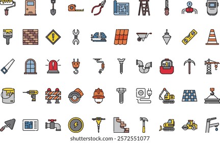 Construction icons High-Quality Vector Icons Collection with Editable Stroke. Ideal for Professional and Creative Projects.