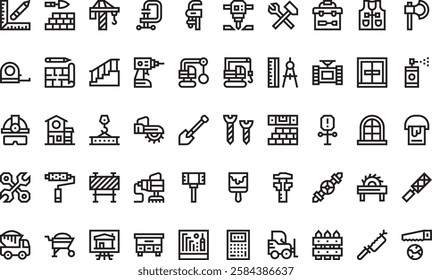 Construction icons High-Quality Vector Icons Collection with Editable Stroke. Ideal for Professional and Creative Projects.